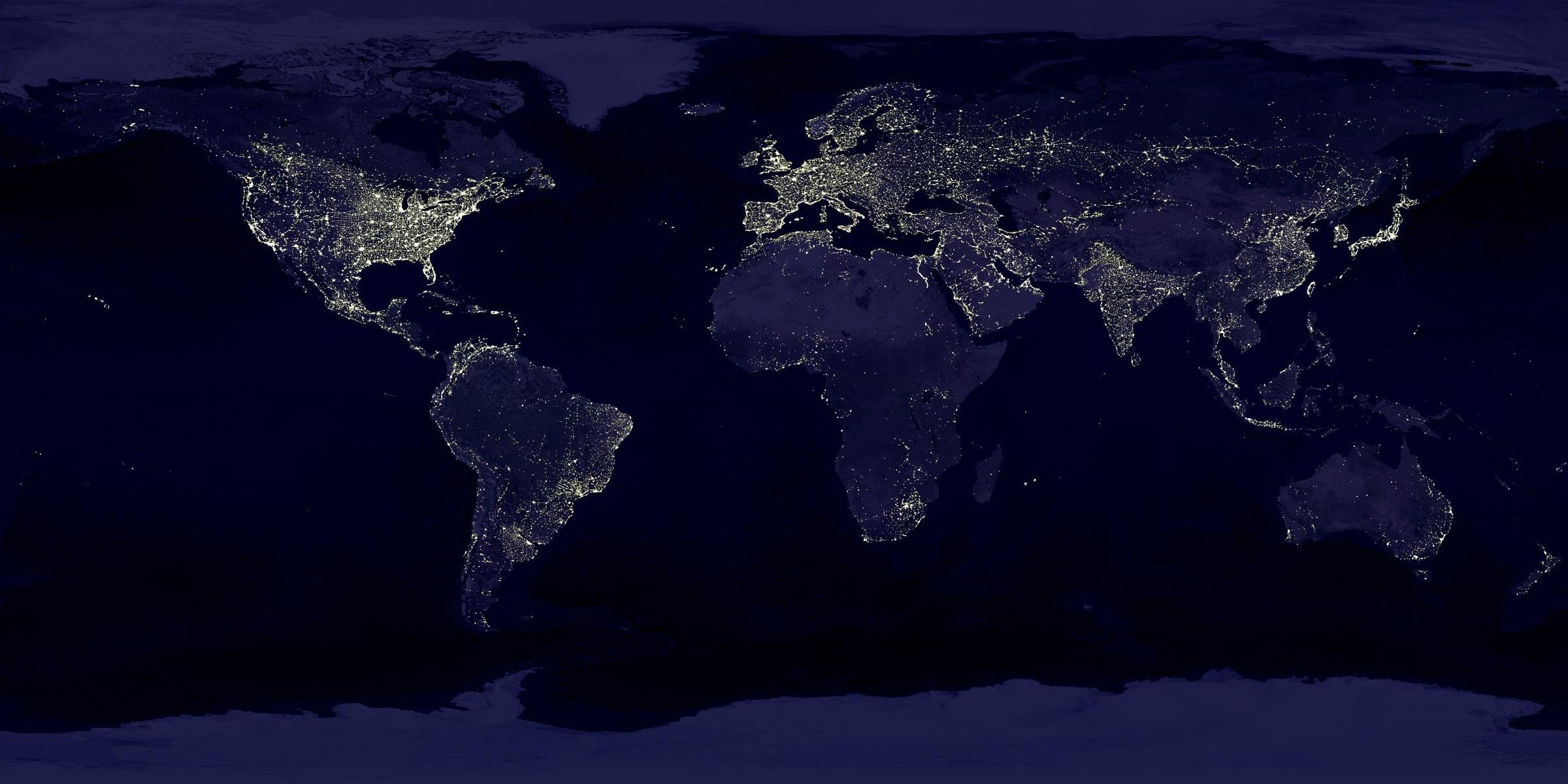 Earth view at night
